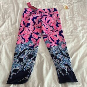 Lilly Pulitzer UPF 50+ Jolena Weekender Legging Royal Purple Wild Child Size S